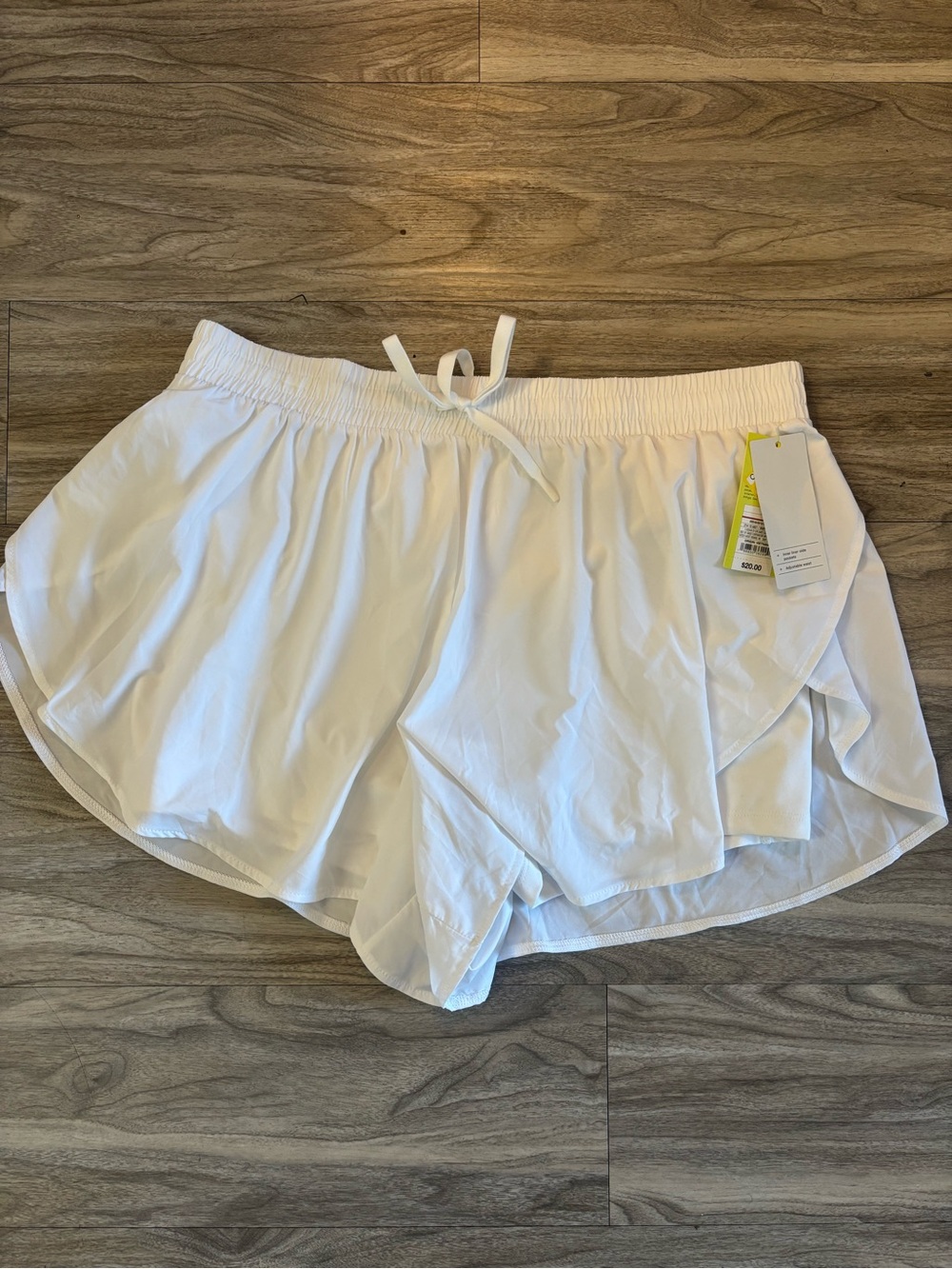 all in motion White Women's Athletic Running Shorts with Drawstring